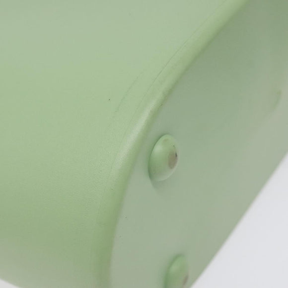Salvatore Ferragamo Gancini Hand Bag Rubber Green Auth MX099