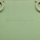 Salvatore Ferragamo Gancini Hand Bag Rubber Green Auth MX099-17