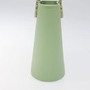 Salvatore Ferragamo Gancini Hand Bag Rubber Green Auth MX099-3