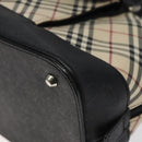 BURBERRY Nova Check Hand Bag Canvas Beige Auth MX100-9