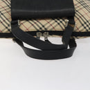BURBERRY Nova Check Hand Bag Canvas Beige Auth MX100-7