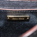 Miu Miu Shoulder Bag Leather Black Gold Auth MX101AV-22