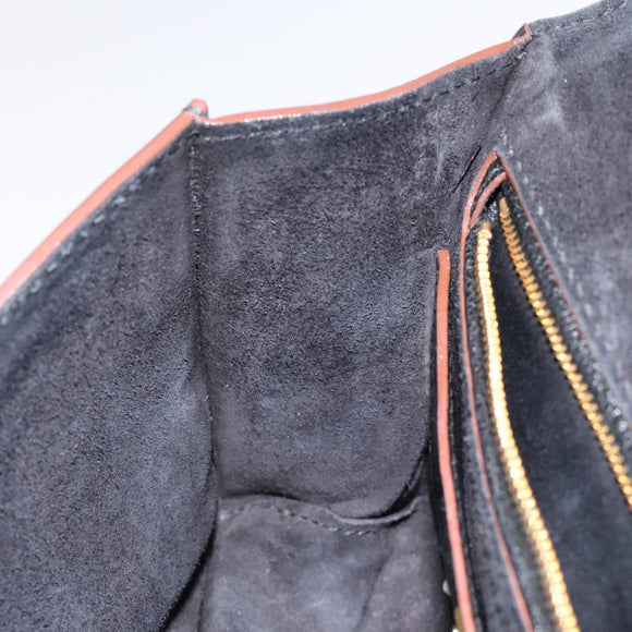 Miu Miu Shoulder Bag Leather Black Gold Auth MX101V