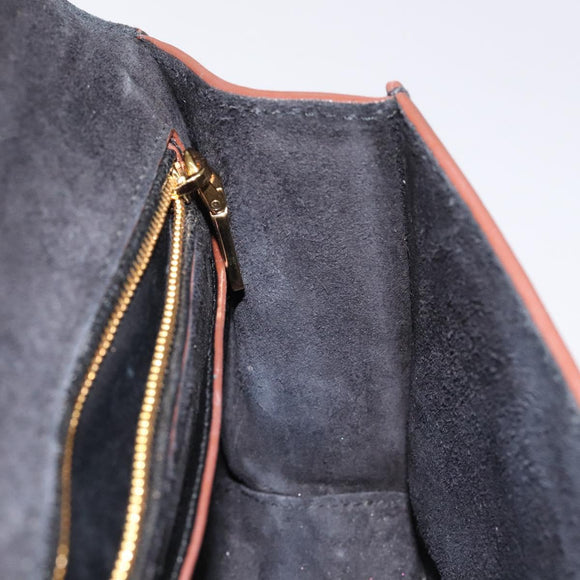 Miu Miu Shoulder Bag Leather Black Gold Auth MX101V