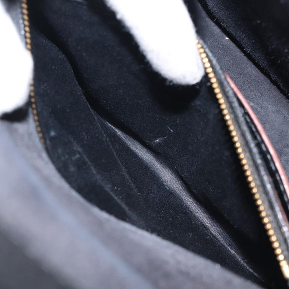 Miu Miu Shoulder Bag Leather Black Gold Auth MX101V
