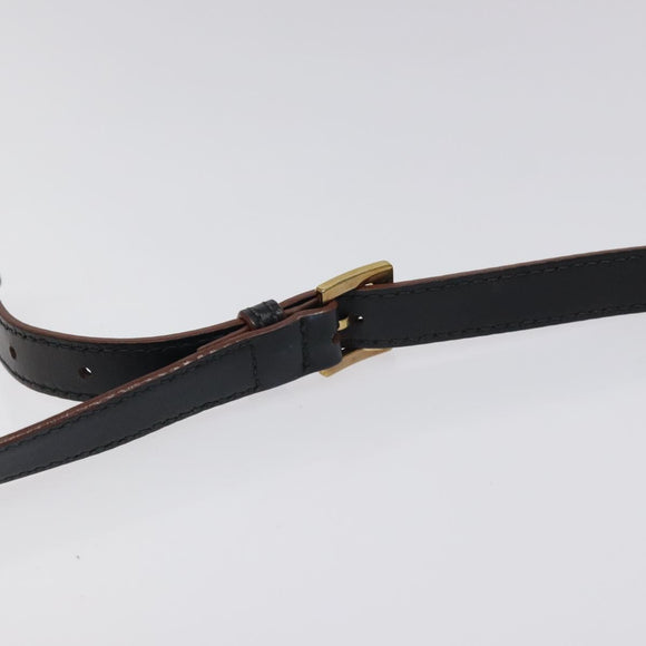 Miu Miu Shoulder Bag Leather Black Gold Auth MX101AV