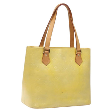 LOUIS VUITTON Monogram Vernis Houston Hand Bag Gris M91053 LV Auth MX102