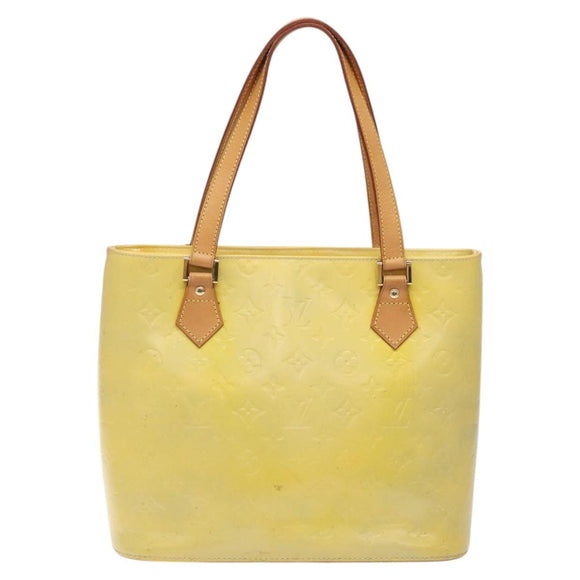 LOUIS VUITTON Monogram Vernis Houston Hand Bag Gris M91053 LV Auth MX102