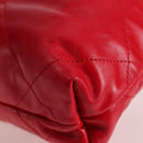 CHANEL Chanel 22 Matelasse Chain Hand Bag Leather 2way Red Gold CC Auth MX106SM-19