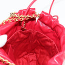 CHANEL Chanel 22 Matelasse Chain Hand Bag Leather 2way Red Gold CC Auth MX106SM-23