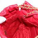 CHANEL Chanel 22 Matelasse Chain Hand Bag Leather 2way Red Gold CC Auth MX106SM-24