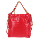 CHANEL Chanel 22 Matelasse Chain Hand Bag Leather 2way Red Gold CC Auth MX106SM-2