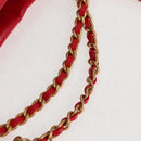 CHANEL Chanel 22 Matelasse Chain Hand Bag Leather 2way Red Gold CC Auth MX106SM-8