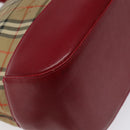 BURBERRY Nova Check Hand Bag Canvas Beige Auth MX108-14