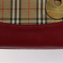 BURBERRY Nova Check Hand Bag Canvas Beige Auth MX108-17