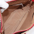 BURBERRY Nova Check Hand Bag Canvas Beige Auth MX108-12