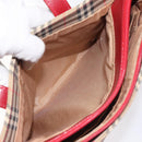 BURBERRY Nova Check Hand Bag Canvas Beige Auth MX108-22