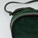 FENDI Shoulder Bag Suede Green Auth MX110-9