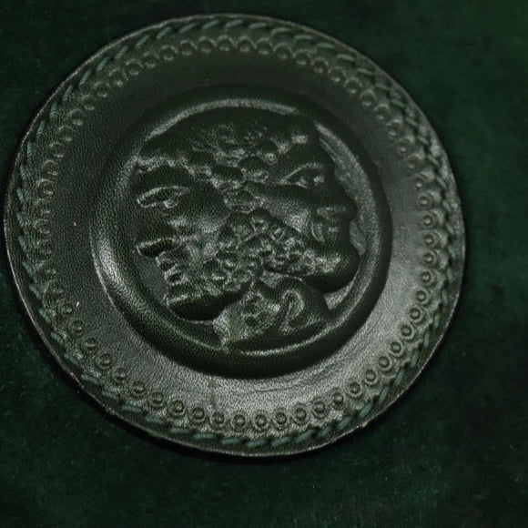 FENDI Shoulder Bag Suede Green Auth MX110