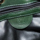 FENDI Shoulder Bag Suede Green Auth MX110-12