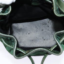 FENDI Shoulder Bag Suede Green Auth MX110-10