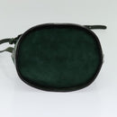 FENDI Shoulder Bag Suede Green Auth MX110-5