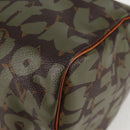 LOUIS VUITTON Monogram Graffiti Speedy 30 Bag Green Khaki M92194 LV Auth MX114AM-16
