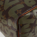 LOUIS VUITTON Monogram Graffiti Speedy 30 Bag Green Khaki M92194 LV Auth MX114AM-18