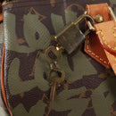 LOUIS VUITTON Monogram Graffiti Speedy 30 Bag Green Khaki M92194 LV Auth MX114AM-20