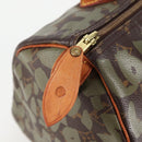 LOUIS VUITTON Monogram Graffiti Speedy 30 Bag Green Khaki M92194 LV Auth MX114AM-8