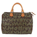 LOUIS VUITTON Monogram Graffiti Speedy 30 Bag Green Khaki M92194 LV Auth MX114AM-2