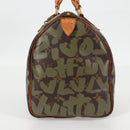 LOUIS VUITTON Monogram Graffiti Speedy 30 Bag Green Khaki M92194 LV Auth MX114AM-3