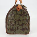 LOUIS VUITTON Monogram Graffiti Speedy 30 Bag Green Khaki M92194 LV Auth MX114AM-4