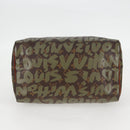LOUIS VUITTON Monogram Graffiti Speedy 30 Bag Green Khaki M92194 LV Auth MX114AM-5