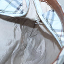 BURBERRY Nova Check Blue Label Shoulder Bag Nylon Light Blue Auth MX120-17