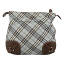 BURBERRY Nova Check Blue Label Shoulder Bag Nylon Light Blue Auth MX120-13