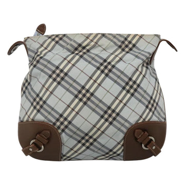 BURBERRY Nova Check Blue Label Shoulder Bag Nylon Light Blue Auth MX120 - 0