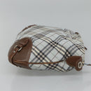 BURBERRY Nova Check Blue Label Shoulder Bag Nylon Light Blue Auth MX120-3