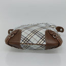 BURBERRY Nova Check Blue Label Shoulder Bag Nylon Light Blue Auth MX120-6