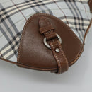 BURBERRY Nova Check Blue Label Shoulder Bag Nylon Light Blue Auth MX120-7