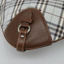 BURBERRY Nova Check Blue Label Shoulder Bag Nylon Light Blue Auth MX120-14