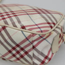 BURBERRY Nova Check Blue Label Shoulder Bag Nylon Red Auth MX126-15