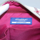 BURBERRY Nova Check Blue Label Shoulder Bag Nylon Red Auth MX126-17