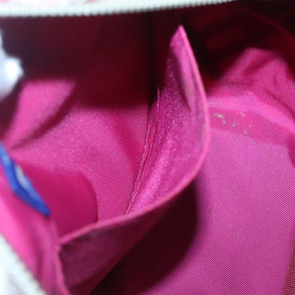 BURBERRY Nova Check Blue Label Shoulder Bag Nylon Red Auth MX126