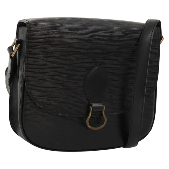 LOUIS VUITTON Epi Saint Cloud GM Shoulder Bag Black Noir M52192 LV Auth MX129