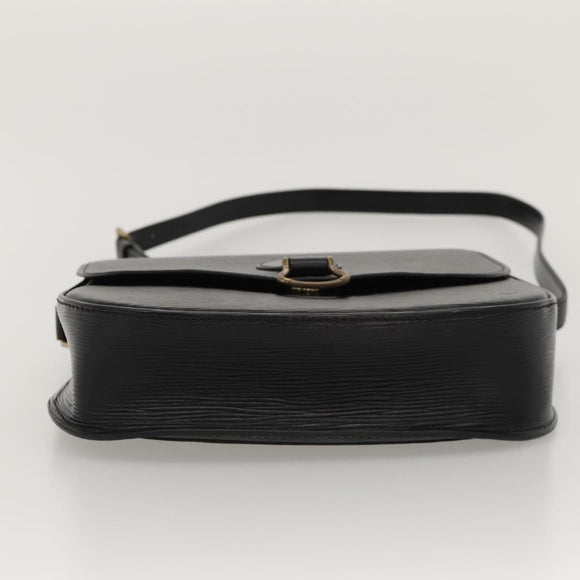 LOUIS VUITTON Epi Saint Cloud GM Shoulder Bag Black Noir M52192 LV Auth MX129