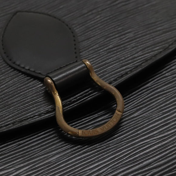 LOUIS VUITTON Epi Saint Cloud GM Shoulder Bag Black Noir M52192 LV Auth MX129