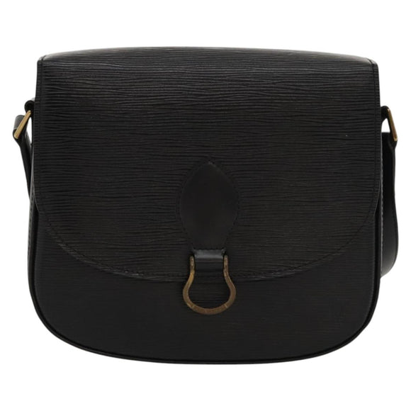 LOUIS VUITTON Epi Saint Cloud GM Shoulder Bag Black Noir M52192 LV Auth MX129