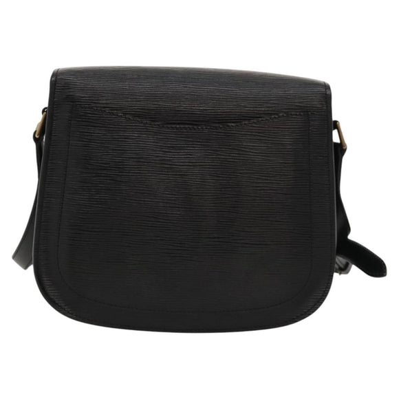 LOUIS VUITTON Epi Saint Cloud GM Shoulder Bag Black Noir M52192 LV Auth MX129
