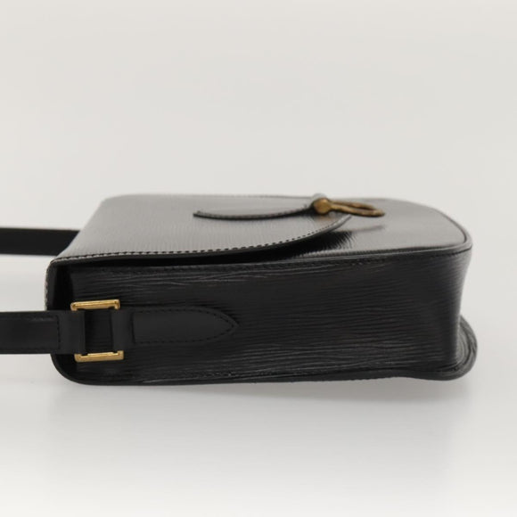 LOUIS VUITTON Epi Saint Cloud GM Shoulder Bag Black Noir M52192 LV Auth MX129